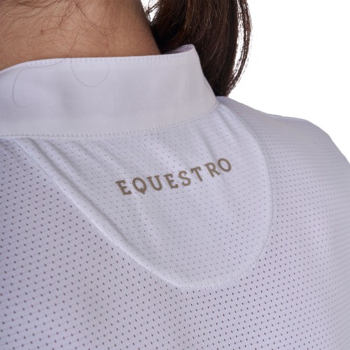 Equestro SS26 Competition Shirt Slim Fit Buttons Mesh Women's