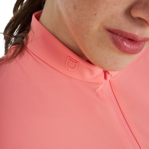 Equestro SS26 Polo shirt Perforated Zip Women