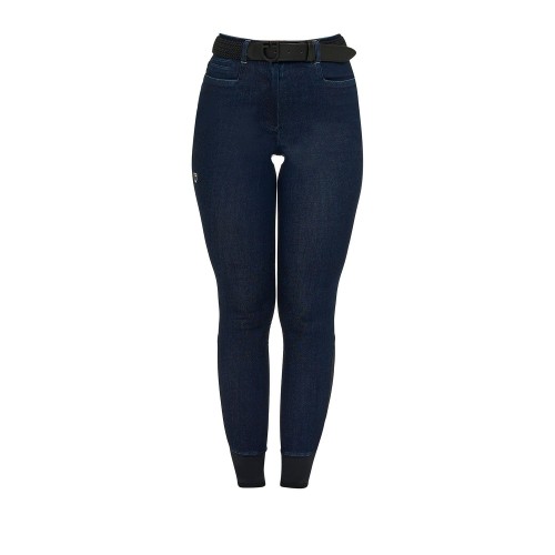 Equestro SS26 Riding Breeches Highwaist Denim Woman