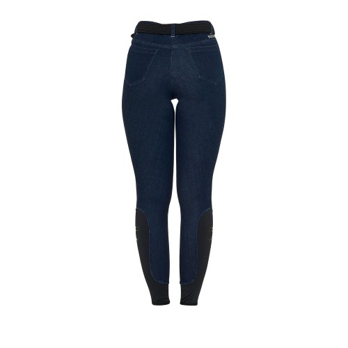 Equestro SS26 Riding Breeches Highwaist Denim Woman