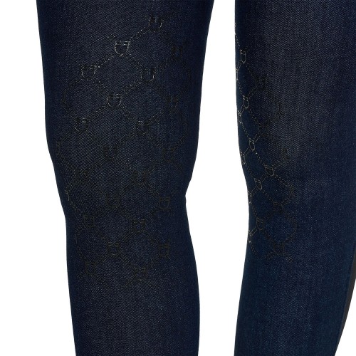 Equestro SS26 Riding Breeches Highwaist Denim Woman