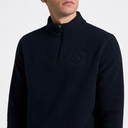 Cavalleria Toscana FW25 CT мужской флисовый с короткой молнией свитер