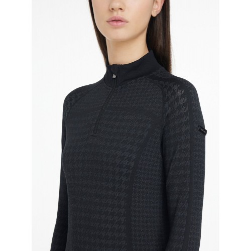 LeMieux AW25 Aspen Houndstooth Quarter Zip Top