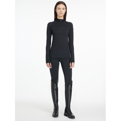 LeMieux AW25 Aspen Houndstooth Quarter Zip Top