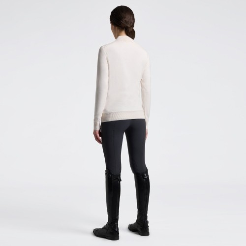 Cavalleria Toscana SS26 CT Women's Merino Half-Zip Turtleneck Sweater