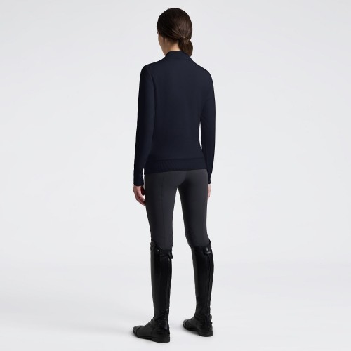 Cavalleria Toscana SS26 CT Women's Merino Half-Zip Turtleneck Sweater