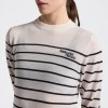Cavalleria Toscana SS26 CT Stripe Jacquard Merino Crew Neck Women's Sweater