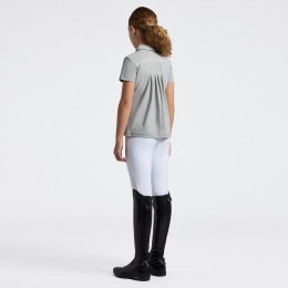 Cavalleria Toscana SS26 CT джерси Pleated S/S тренировочный поло Embroidered Script для девочек