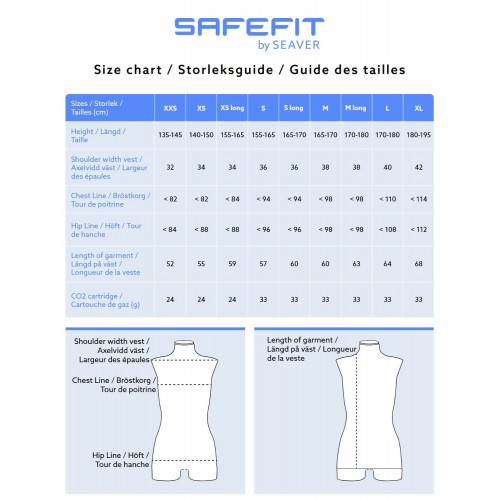 Seaver SAFEFIT Airbag Vest Crystal Rain