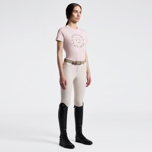 Cavalleria Toscana SS26 CT Floral Embroidery Women's T-Shirt
