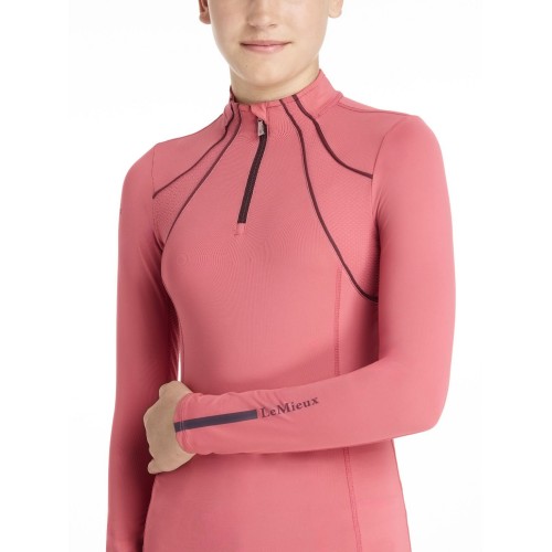 LeMieux AW25 Young Rider Mia Mesh Base Layer Cranberry