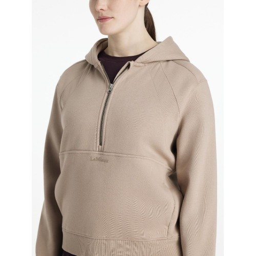 LeMieux AW25 Henrietta Hoodie with half zip Almond