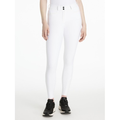 LeMieux CORE Isabelle riding breeches with silicone knee grip White