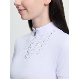 LeMieux SS26 Young Rider Brilliance Livvy с коротким рукавом турнирный рубашка