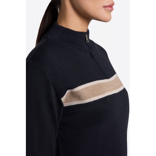 RG FW25 RG Wool Blend Half Zip Sweater Women