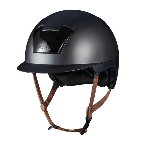 Kask Kooki Matte Black Light Brown Chin Strap