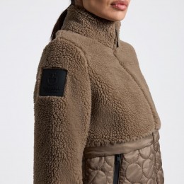 Cavalleria Toscana FW25 CT Teddy Bear флисовый + нейлоновый молнией-Up женская куртка