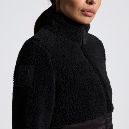 Cavalleria Toscana FW25 CT Teddy Bear флисовый + нейлоновый молнией-Up женская куртка