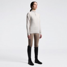 Cavalleria Toscana FW25 CT Pure шерстяной женский с короткой молнией водолазка свитер