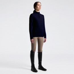 Cavalleria Toscana FW25 CT Pure шерстяной женский с короткой молнией водолазка свитер