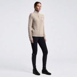 Cavalleria Toscana FW26 CT Pure шерстяной с короткой молнией водолазка свитер женский