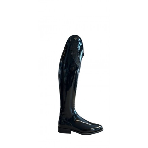 DeNiro Bellini 2 Patent Black G44 Helen 10 cm Crystal Fabric Swarovski GGL83 + New Knee Comfort