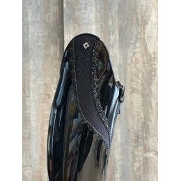 DeNiro Bellini 2 Patent Black G44 Helen 10 cm Crystal Fabric Swarovski GGL83 + New Knee Comfort