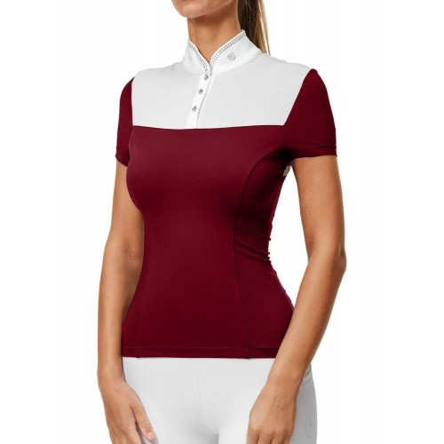 Equestrian Stockholm Merlot Revenew Competition Shirt Short Sleeve