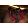 Equestrian Stockholm FW25 Holiday Jump Saddle Pad Vegan Fur Crystal Bordeaux
