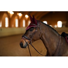 Equestrian Stockholm FW25 Holiday Crystal Bordeaux ушки из сетки