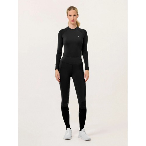 Equestrian Stockholm All Black Riding Tights Knee Grip Movement