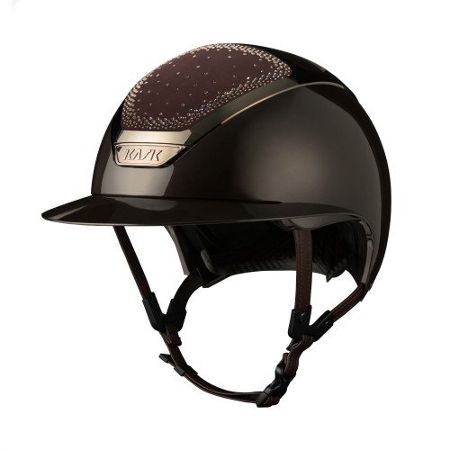 Kask Star Lady Pure Shine Chrome 2.0 Espresso Brown Crystals In-Out Greige