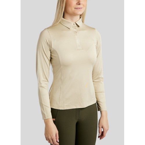 Montar FW25 MoSusan LS Polo Rosegold Print and push button