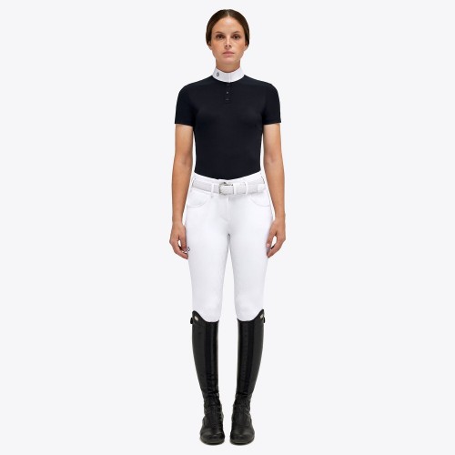 Cavalleria Toscana FW'23 Tech Piquet Button S/S Competition Polo Women