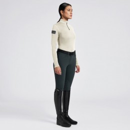 Cavalleria Toscana FW'24 CT Tech шерстяной с короткой тренировочный на молнии водолазка женская рубашка