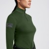 Cavalleria Toscana FW'24 CT Tech Wool Half Zip Training Turtleneck Shirt for Women