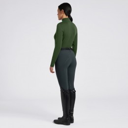 Cavalleria Toscana FW'24 CT Tech шерстяной с короткой тренировочный на молнии водолазка женская рубашка