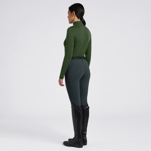 Cavalleria Toscana FW'24 CT Tech Wool Half Zip Training Turtleneck Shirt for Women