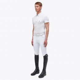 Cavalleria Toscana FW'23 CT Piquet S/S турнирный молнией поло джерси логотип Pocket мужской