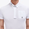 Cavalleria Toscana FW'23 CT Piquet S/S Competition Zip Polo Jersey Logo Pocket Men