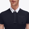 Cavalleria Toscana FW'23 CT Piquet S/S Competition Zip Polo Jersey Logo Pocket Men