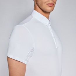 Cavalleria Toscana SS'24 CT Tech Piqué S/S турнирный Button мужское поло турнирная рубашка