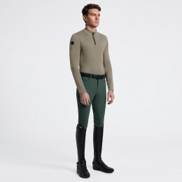 Cavalleria Toscana FW25 CT Tech шерстяной с короткой тренировочный на молнии L/S водолазка мужской