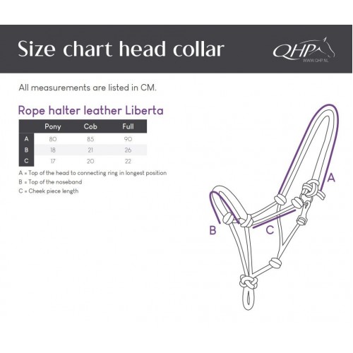 QHP Rope Halter leather Liberta
