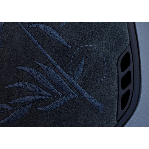 Samshield 2.0 Miss Shield Dark Line Blue Flower Embroidery Top and Frontalband