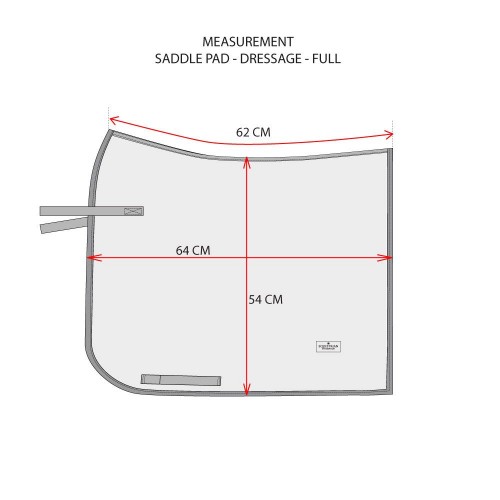 Equestrian Stockholm Steel Blue Dressage Saddle Pad