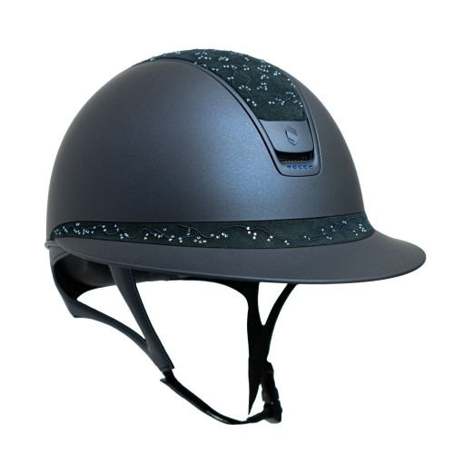 Samshield 2.0 Miss Shield Blue Crystal Leaf Top Frontal Band Matte Trim Blazon 5 Swarovski Dark Blue