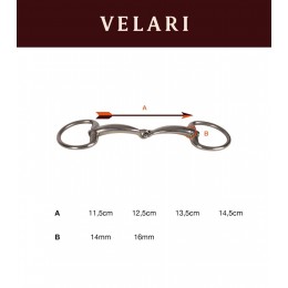 Velari Single-составной D-образный трензель Sweet Iron 16 мм