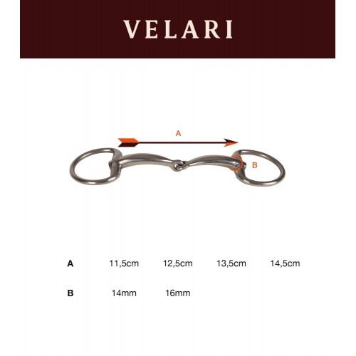 Velari Single-Jointed Eggbutt Snaffle Sweet Copper 14mm