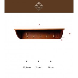 для ухода Deluxe шлем Shelf с Rack & 5 hooks